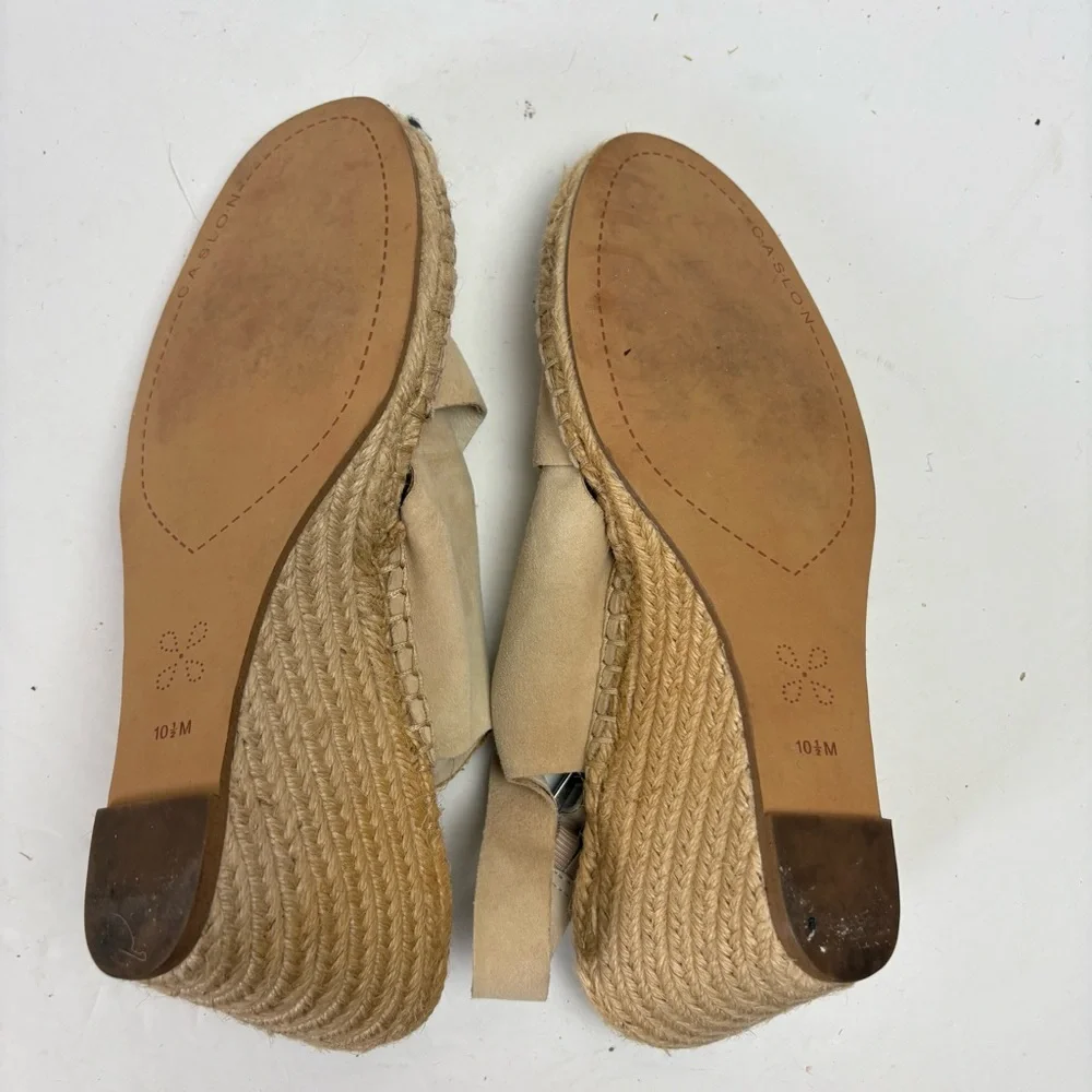 Caslon Women's Beige Wedge Sandals Espadrille Cream Size 10.5